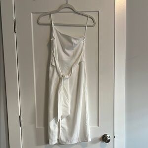 Elegant White Spaghetti Strap Dress
